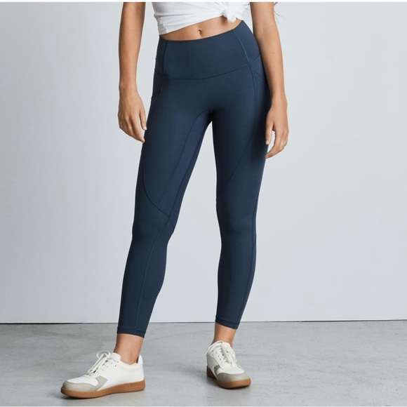 Everlane Pants - Everlane The Perform Pocket Leggings Women’s Size Medium Blue Ankle Crop